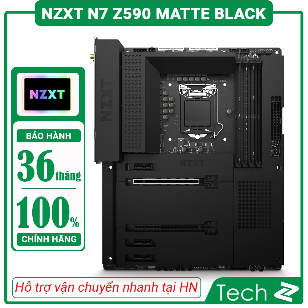 Mainboard NZXT N7 Z590 Matte Black (Intel Z590, Socket 1200, ATX, 4 khe RAM DDR4)