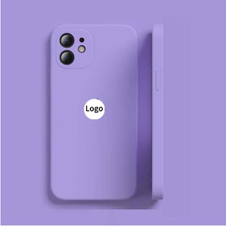 Ốp điện thoại silicone mềm vuông góc màu trắng bảo vệ toàn diện chống sốc thích hợp cho iPhone12 13 13 Pro Max Mini