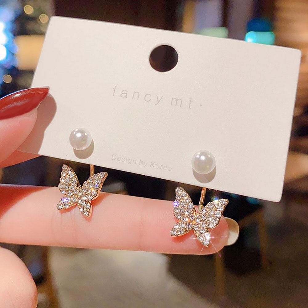 Bông Tai Dáng Dài Họa Tiết Hình Học Thiết Kế Mới Thời Trang|Bươm Bướm