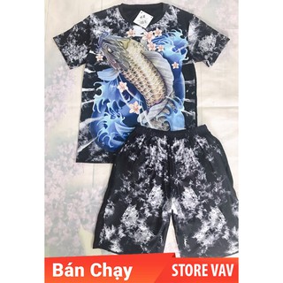 Bộ nam hè 3d cao cấp mã mv07 cá chép vàng - storevav