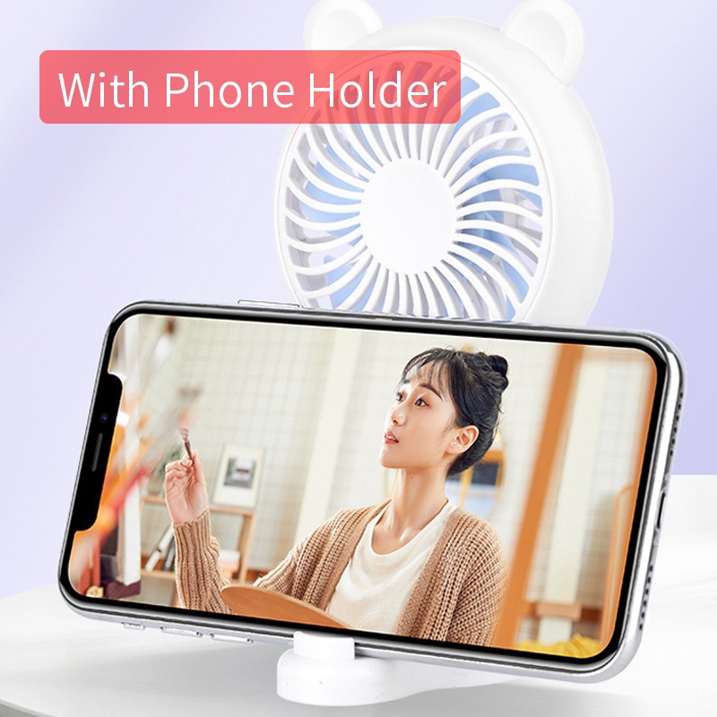 Quạt mini cầm tay PFFEE 3 tốc độ có thể sạc lại bằng cổng USB tiện lợi