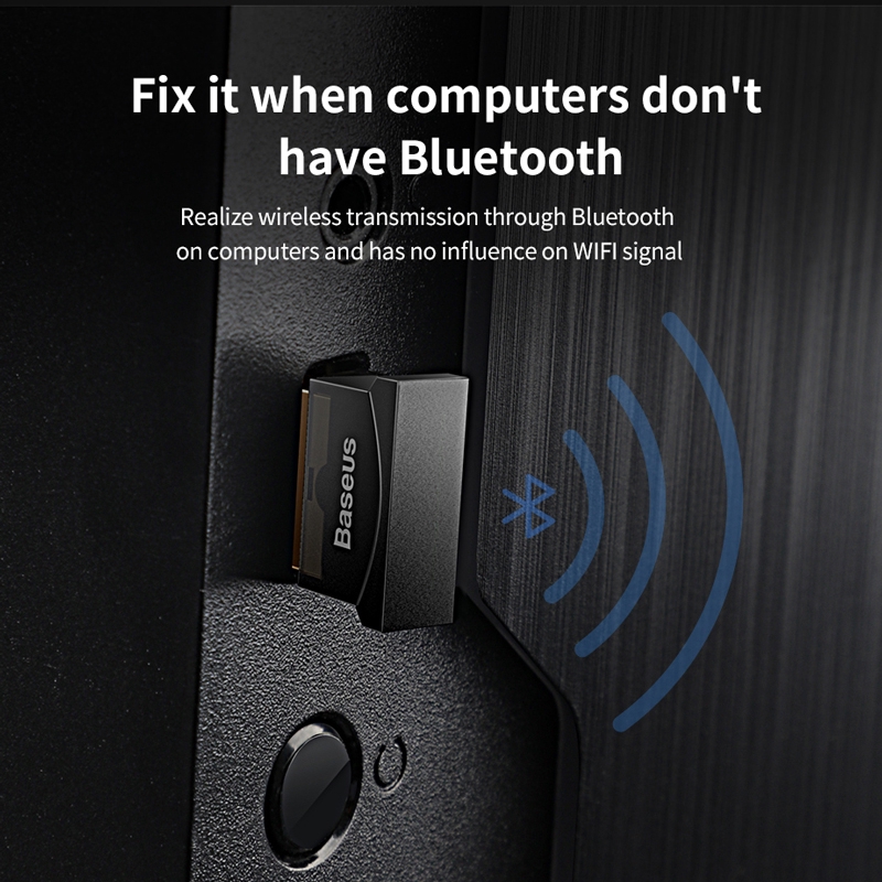 Baseus USB Bluetooth adapter dongle đối với máy tính PC PS4 chuột aux âm thanh Bluetooth 4,0 4,2 5,0 loa thu âm nhạc phát