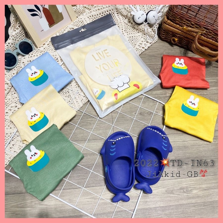 Bộ Thun Lạnh Dài Tay Cho Bé Trai Bé Gái 8-27kg -TD-IN63 In Hoạt Hình Dễ Thương Chất Vải Thoáng Mát