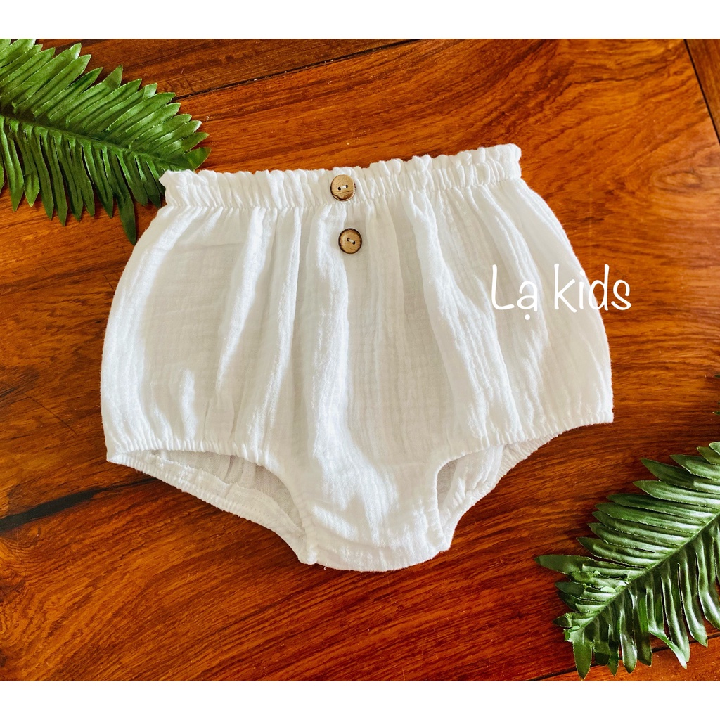 Quần bí vải xô muslin cho bé