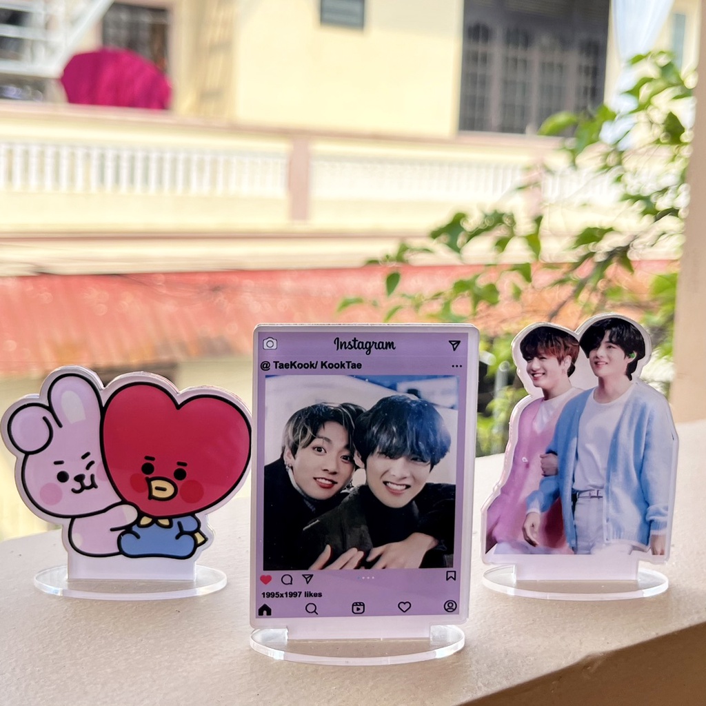 Bộ 3 tượng BTS BT21 kích cỡ nhỏ dùng trang trí