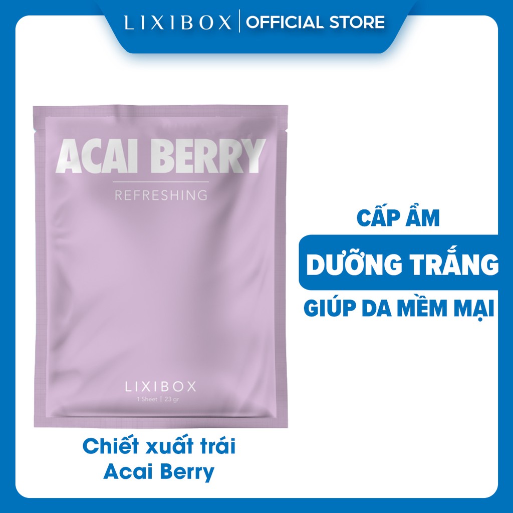 [HB Gift] Set 3 Mặt Nạ Dưỡng Da Lixibox - Acai Berry (23gr/cái)