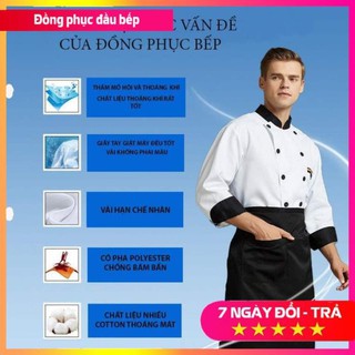 Đồng phục bếp, áo bếp [gửi hàng nhanh]
