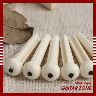 Bộ 6 chốt giữ dây đàn guitar nhựa cao cấp - chốt ghim dây đàn guitar zone màu trắng