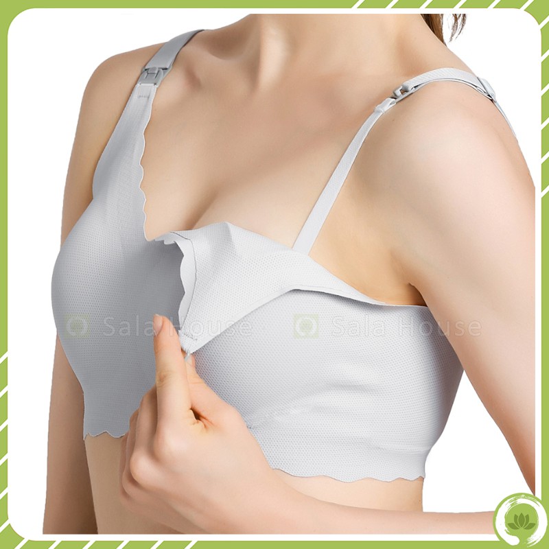 Áo Lót Bầu - Áo Ngực Sau Sinh ĐÓNG HỘP ENJOYPREG SalaHouse vải Modal có lỗ thoáng khí cho mẹ bầu và cho con bú - AL12