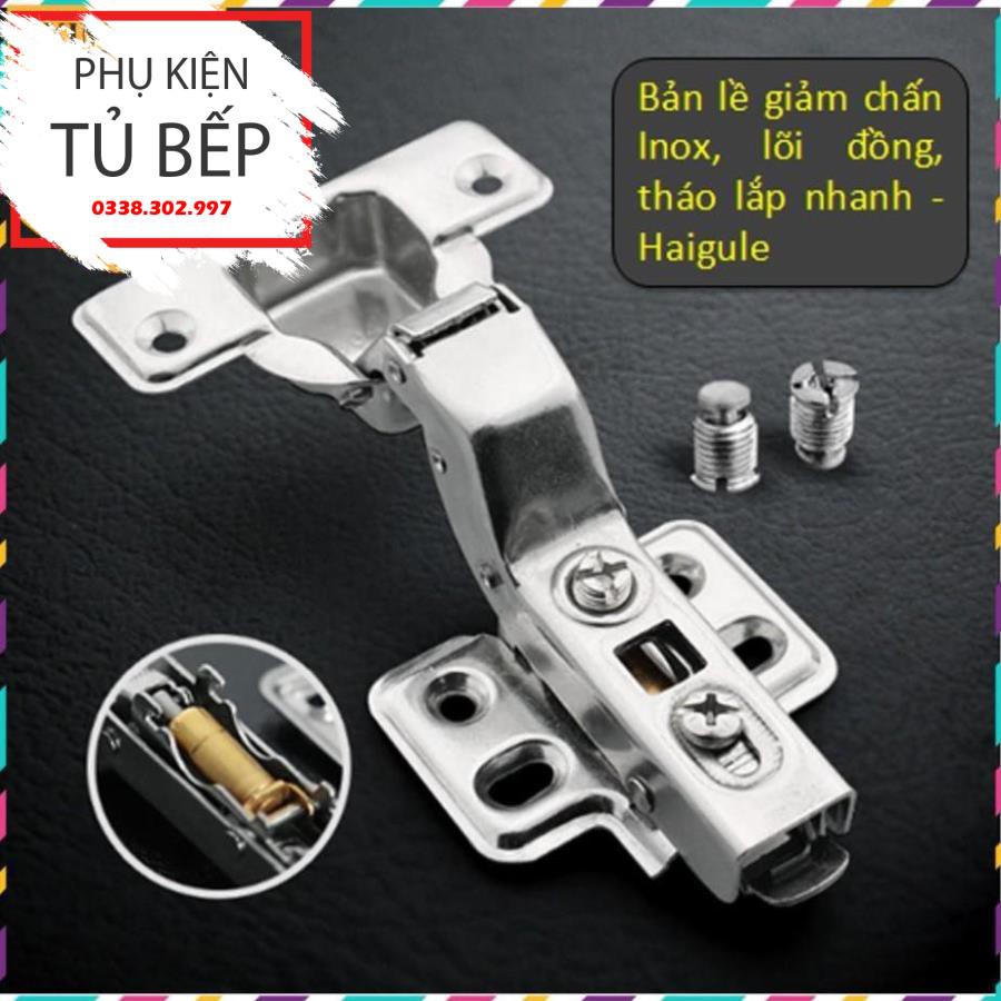 Bản lề giảm chấn Inox 304, lõi đồng ,tháo lắp nhanh