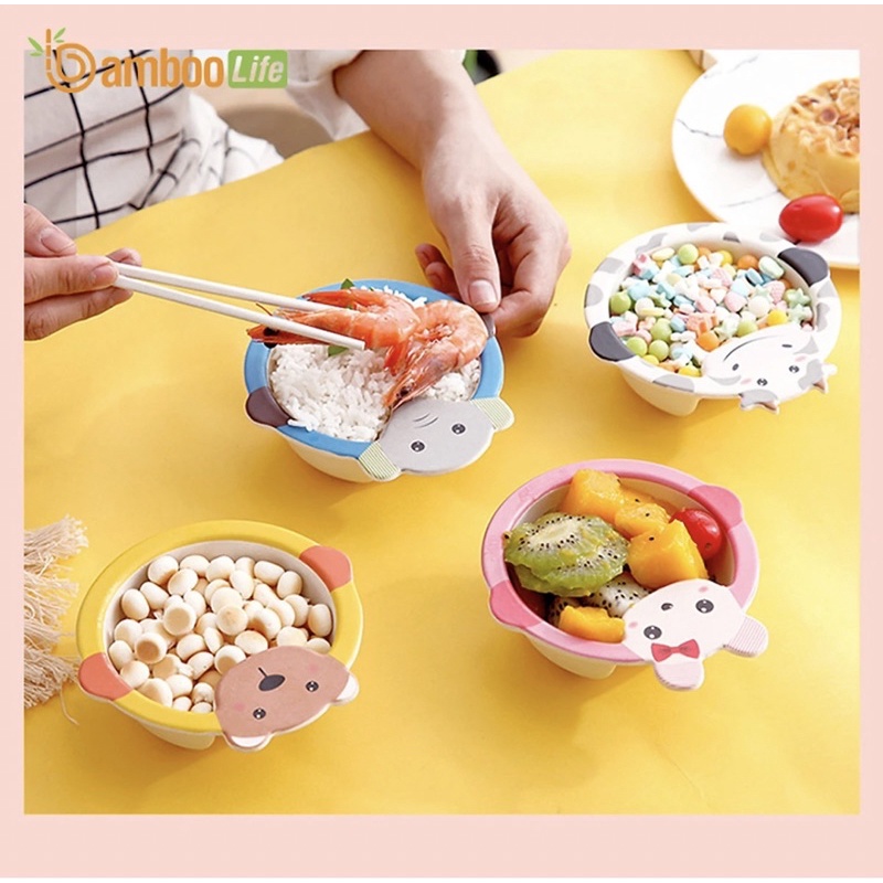 chén bát ăn dặm từ sợi tre Bamboo Life  an toàn  thân thiện môi trường