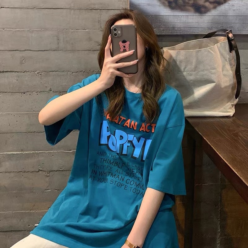 [ Rẻ vô địch ] Áo thun chất cotton form rộng tay lỡ - Popye
