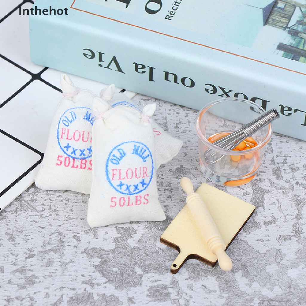 Set nguyên liệu làm bánh tỉ lệ 1:12 trang trí nhà búp bê thú vị