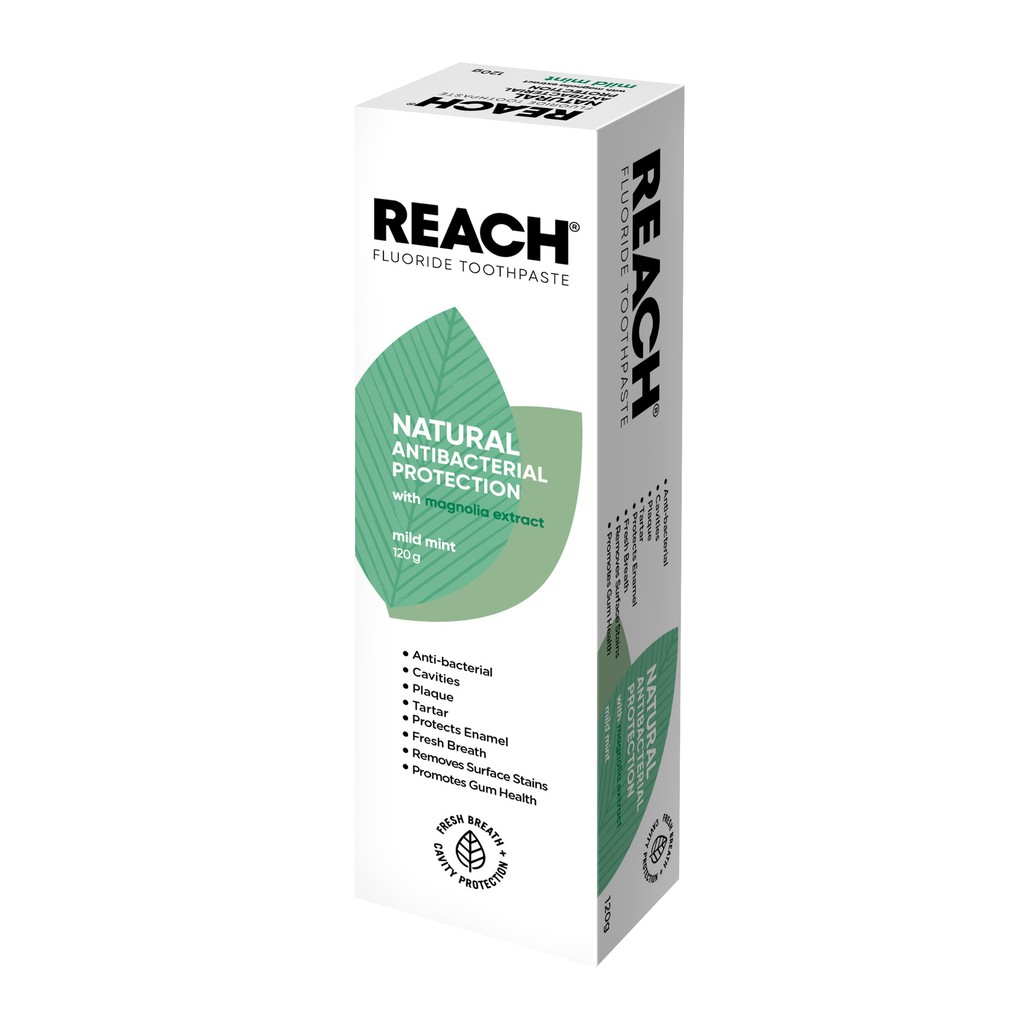 Kem đánh răng Reach Flouride Mild Mint 120gr - Hương Dịu nhẹ