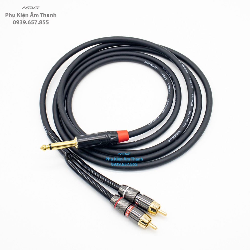 Dây 6Ly Mono Ra 2 AV bông sen, dài 5met-3met-2met-1met MrG.