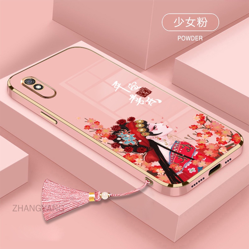 Ốp Điện Thoại TPU Silicone Mềm Mạ Điện Có Dây Đeo Cho Redmi 9a 9t 9c 10c