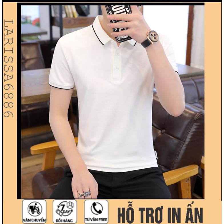Áo polo nam cao cấp đẹp có cổ tay ngắn áo polo nữ form rộng unisex vải mè thoáng mát chính hãng