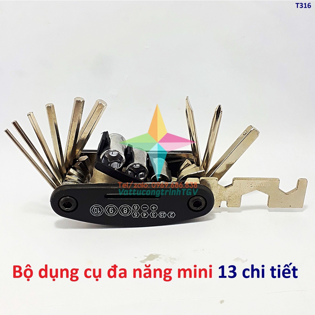 Bộ dụng cụ gấp đa năng mini 13 in 1