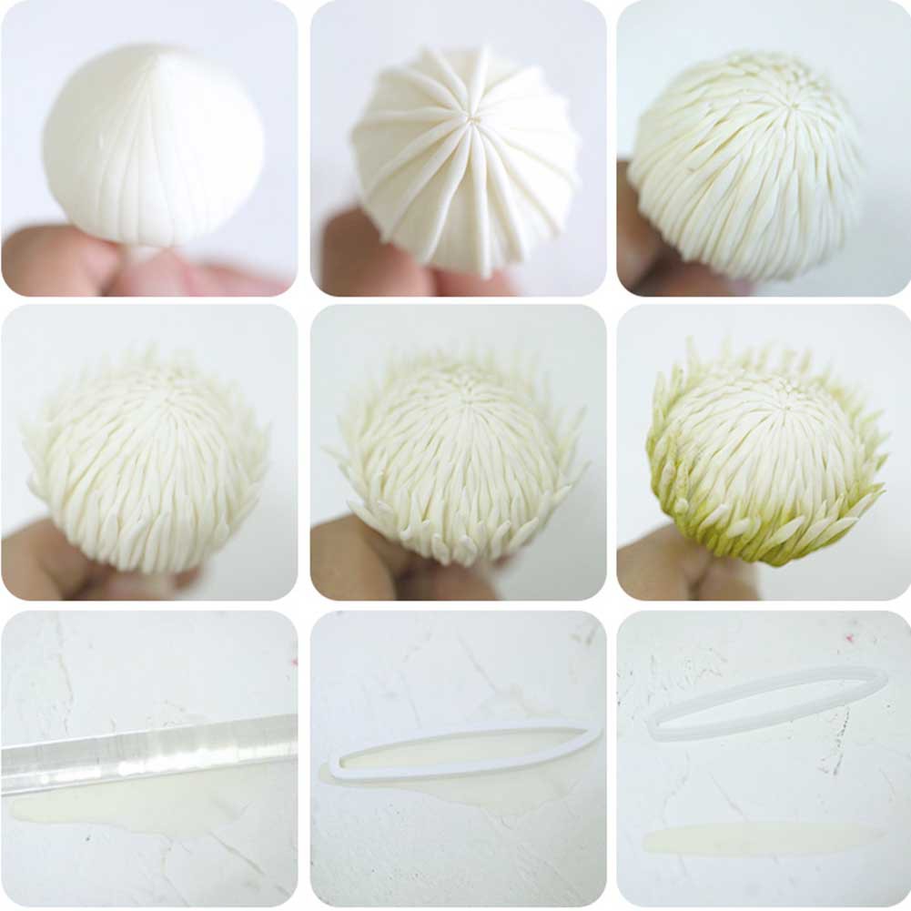 KALAIEN King Protea Khuôn Đường Silicon Thủ Công Khuôn DIY Gumpaste Hoa Trang Trí Bánh