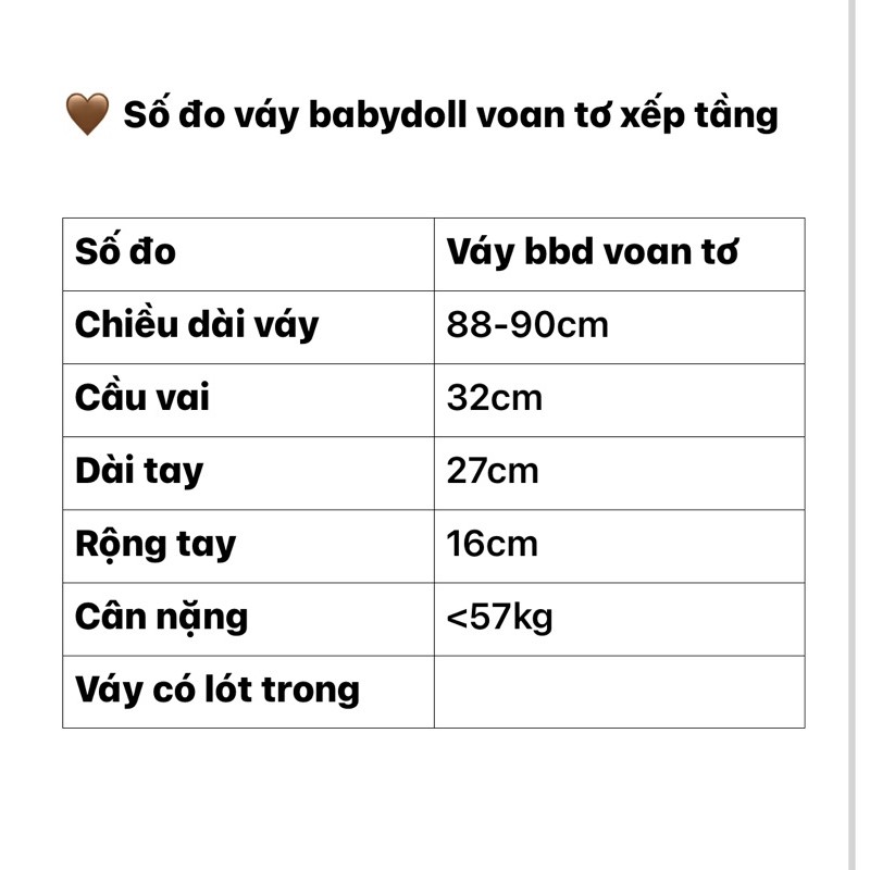 [Mã SKAMA06 giảm 8% tối đa 50K đơn 250K] Váy babydoll VOAN TƠ xếp tầng (ảnh thật shop chụp kèm video) | BigBuy360 - bigbuy360.vn