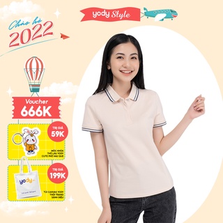 Áo Polo Nữ YODY Form Rộng Tay Ngắn Pique Giấu Cúc Nhẹ Nhàng, Lịch Sự APN3768