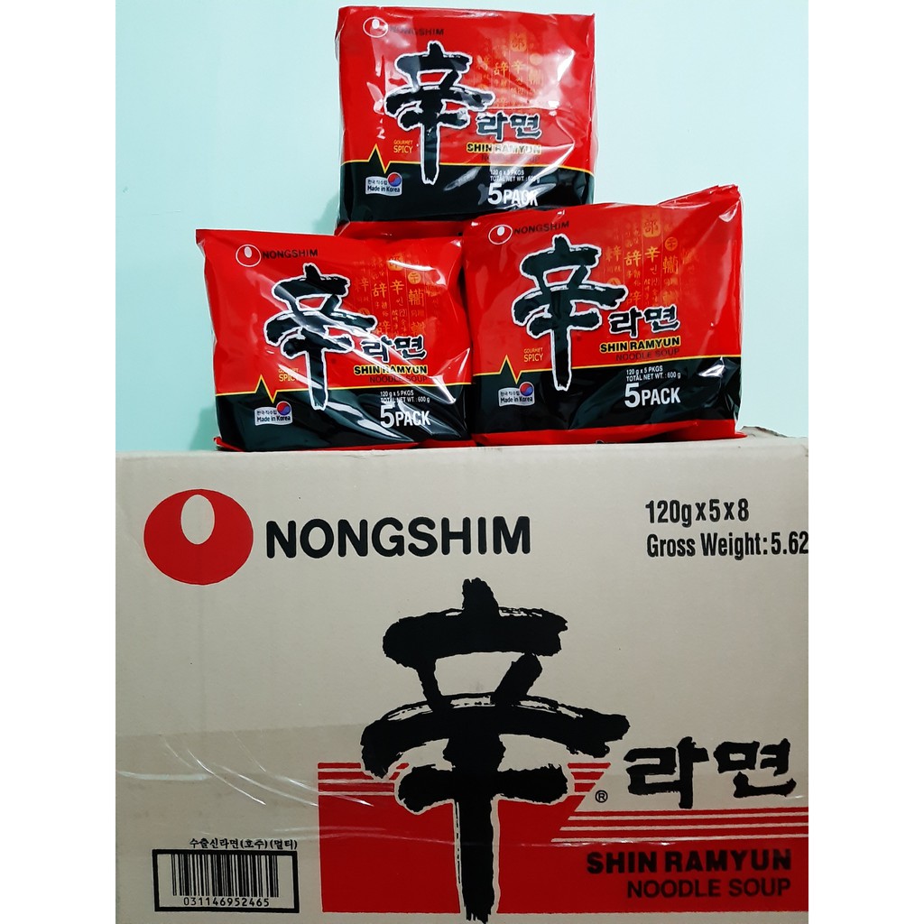 Lốc 5 Gói Mì Nongshim Shin Ramyun - Hàn Quốc | BigBuy360 - bigbuy360.vn