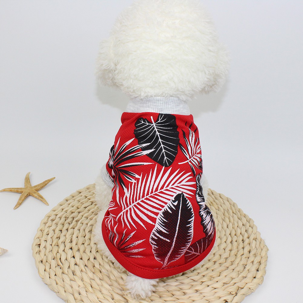 Áo Thun In Hình Lá Cho Thú Cưng