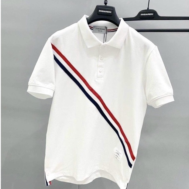 Áo Thun,Áo Polo Thom Chéo Vạch Hàn Quốc Chất Liệu Cotton Thoáng Mát Siêu Hot