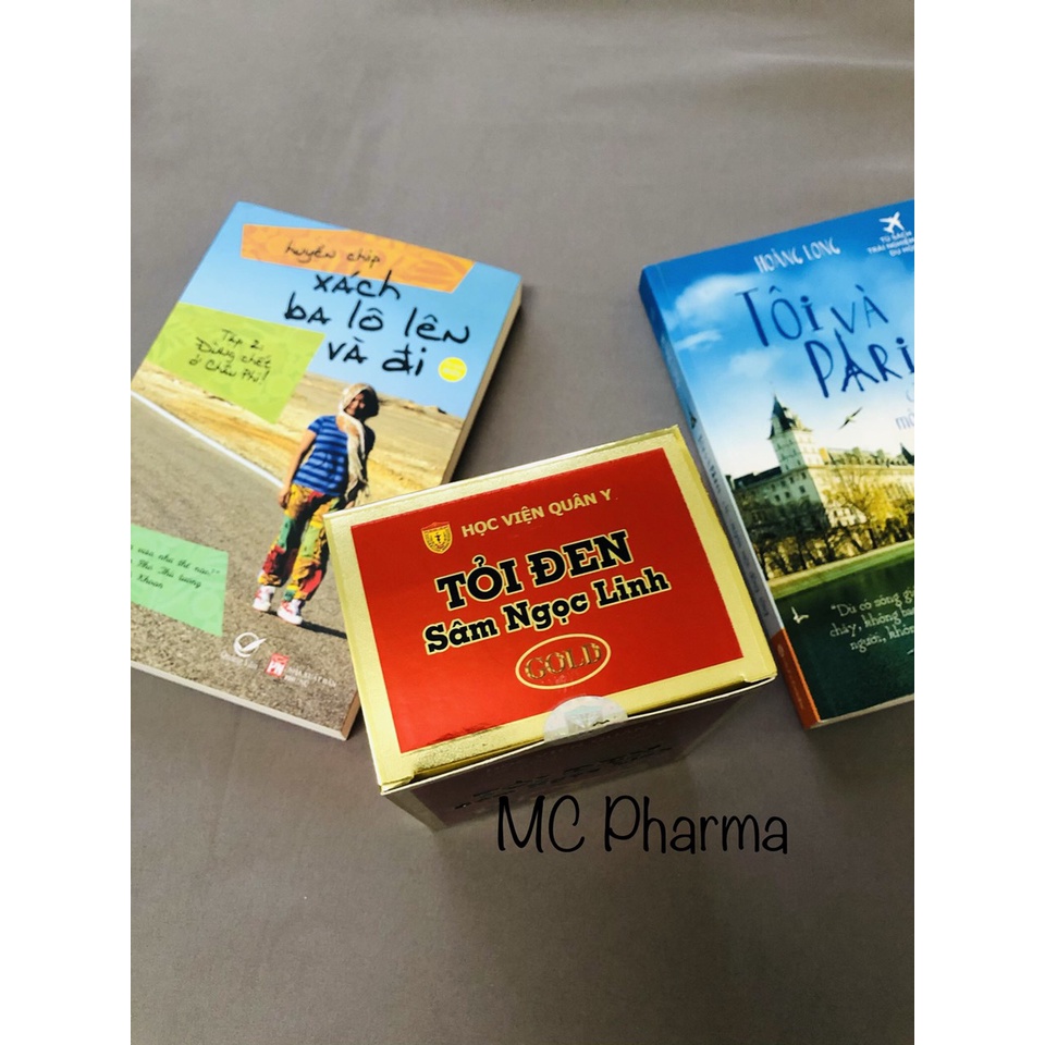 Tỏi đen sâm ngọc linh gold Học viện quân y hộp 60 viên