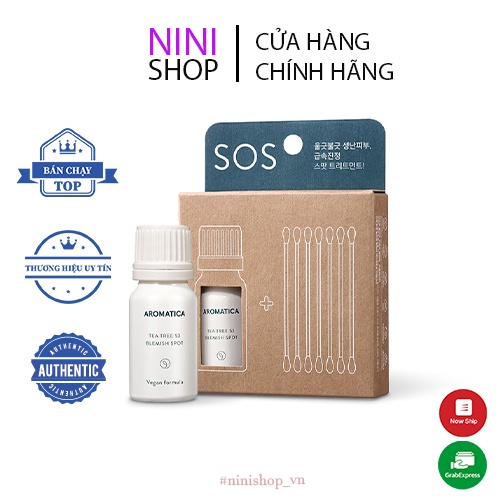 Tinh chất chấm mụn tràm trà Aromatica Tea Tree 53 Blemish Spot 10ml - ninishop