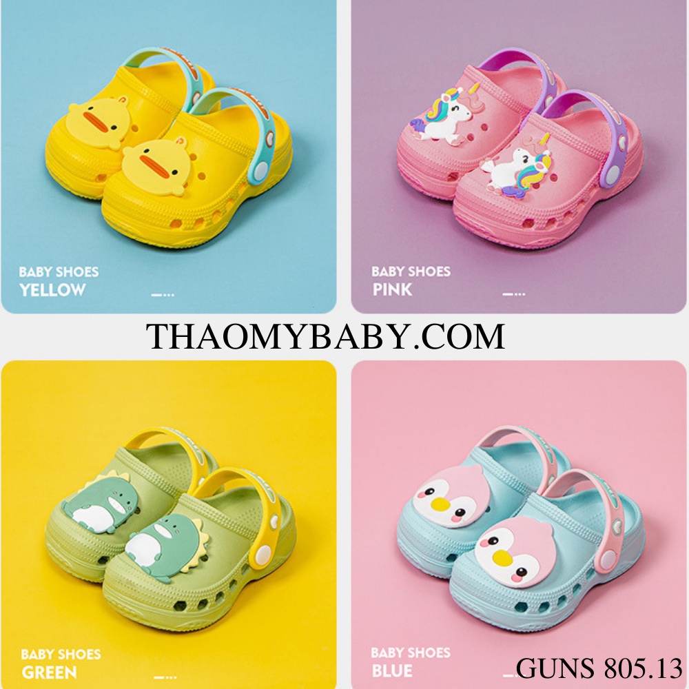 Dép Mario cho bé, sục cross cho bé trai bé gái siêu nhẹ chống trơn trượt GUNS 805.13