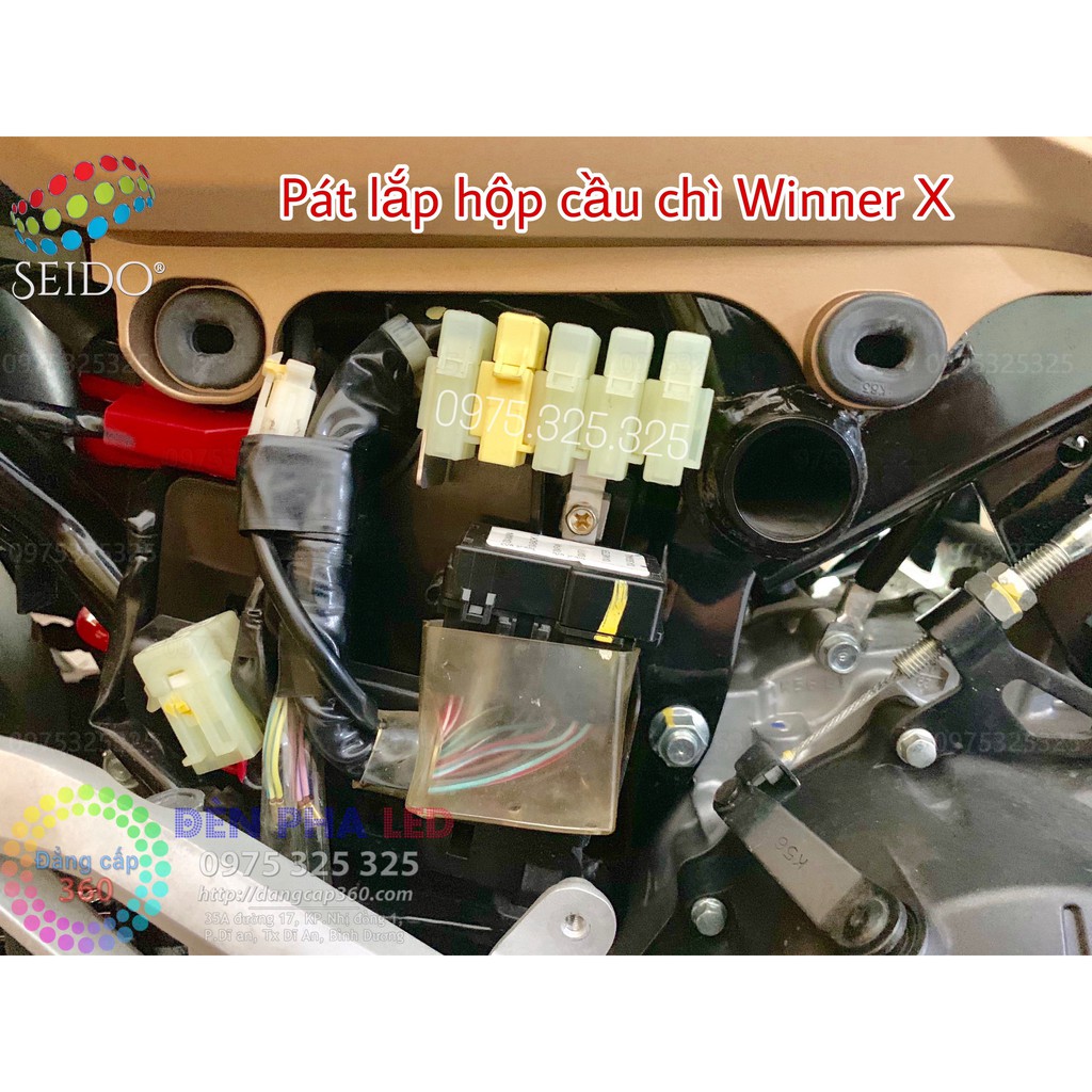 Pát iNOX 304 lắp smartkey Honda cho Winner X Winner 150 v1- pad lắp smk SCU + còi chíp + hộp cầu chì WinX winner150 win
