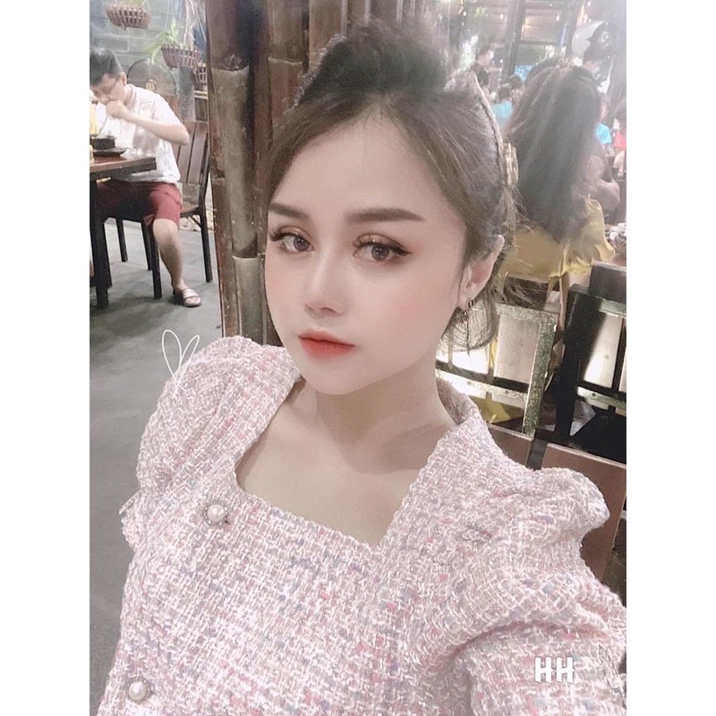 Áo dạ màu hường kim tuyến xinh xắn