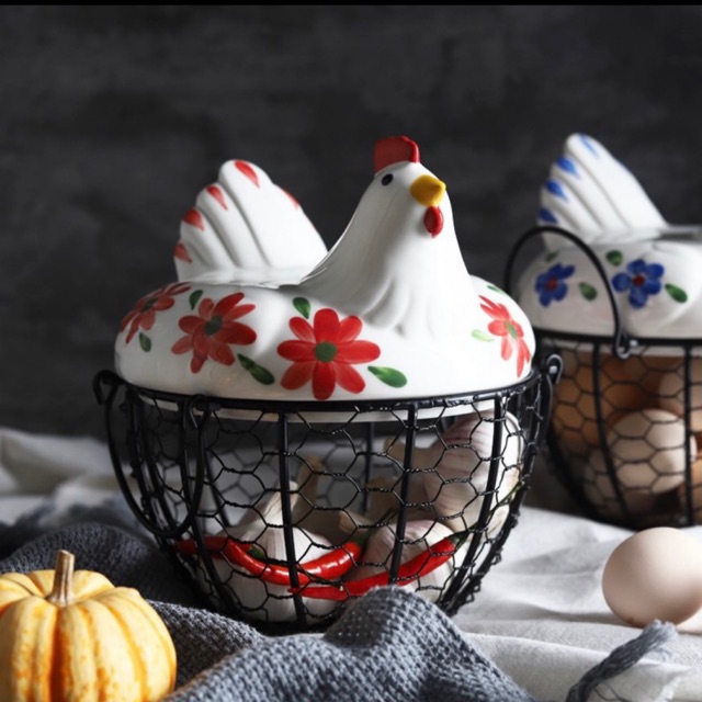 (Có sẵn )Rổ gà đựng trứng gà decor
