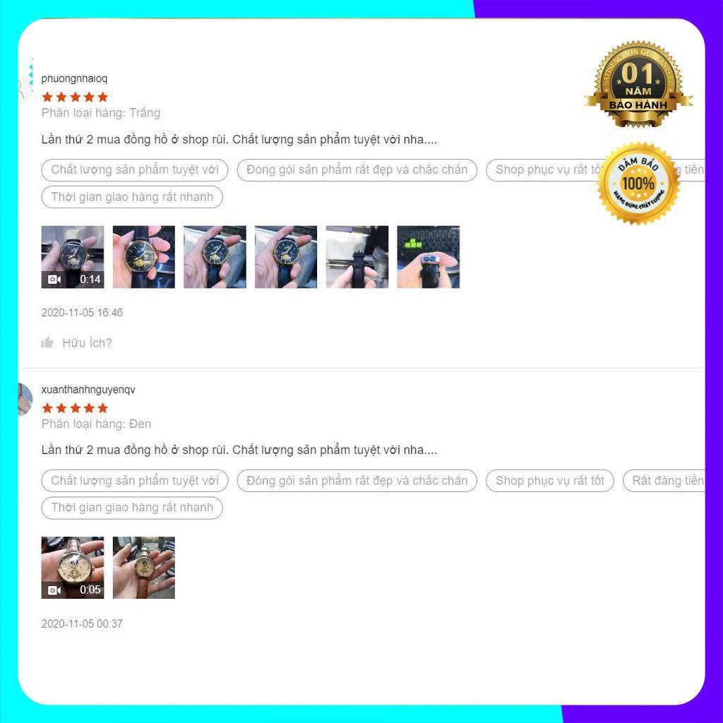 Đồng hồ cơ nam automatic dây da cao cấp cực bền hiệu tevise chính hãng (tặng kèm hộp) | BigBuy360 - bigbuy360.vn