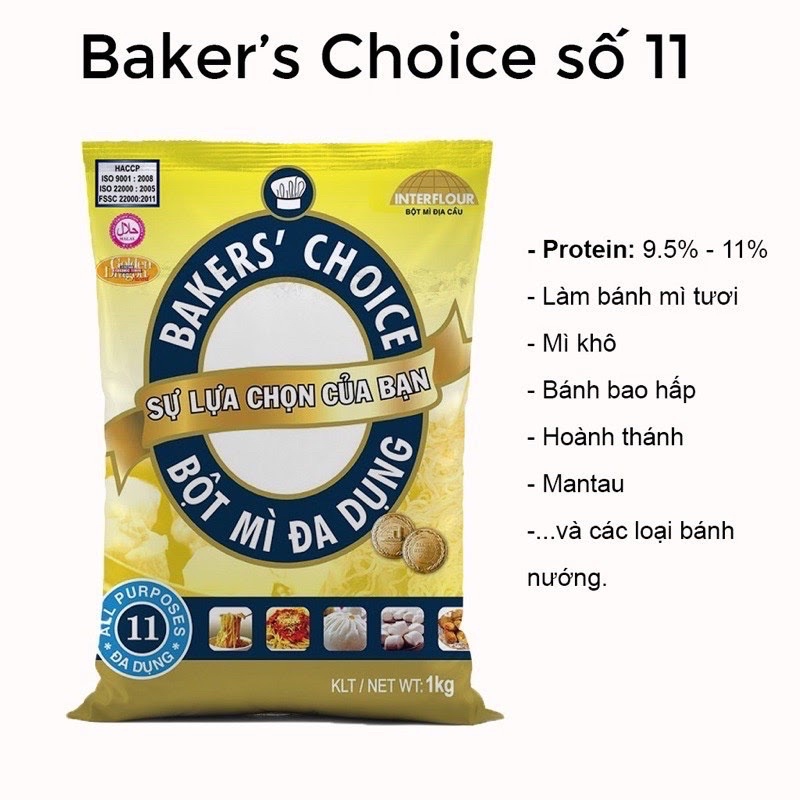 Bột Mì Đa Dụng Bakers’ Choice Số 11 (1kg)