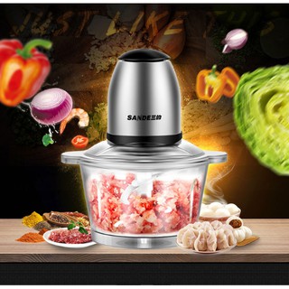 Máy xay thịt cối thủy tinh SANDE, Máy xay đa năng nhỏ gọn