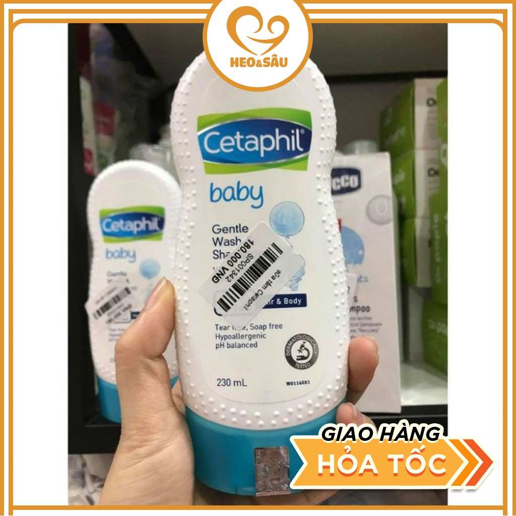 Sữa Tắm 💖𝑭𝑹𝑬𝑬𝑺𝑯𝑰𝑷💖 Sữa Tắm Gội Cho Bé, Dưỡng Ẩm Cetaphil Baby Gentle Wash & Shampoo 230ml