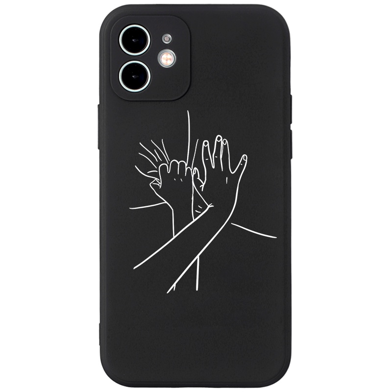 Ốp lưng JEERO mềm cặp đôi dễ thương đẹp độc lạ cho iphone 14 13 12 11 Pro Max SE 2020 X XR XS 8 7 ip 6S 6 Plus HFF779