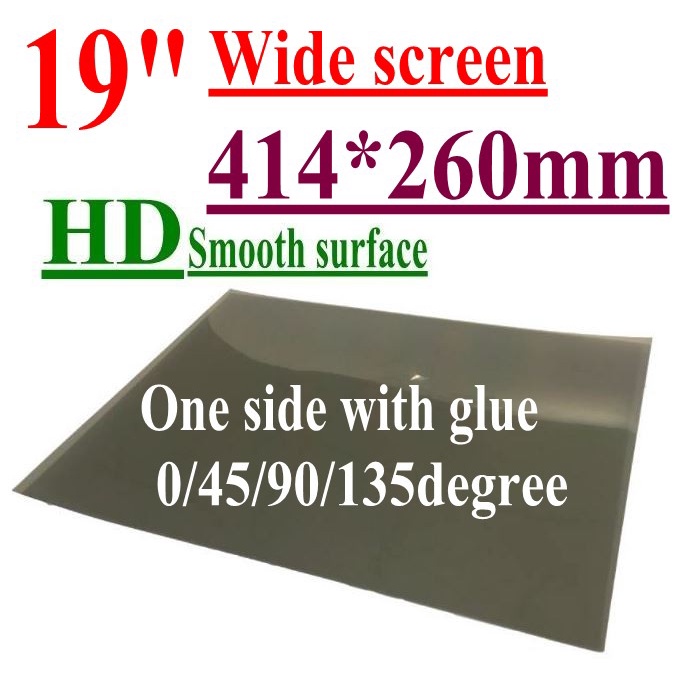1 Tấm Phim Phân Cực Màn Hình Rộng 19 inch 414 * 260mm Bề Mặt Mịn 0 45 90 135 Độ 19 '' w