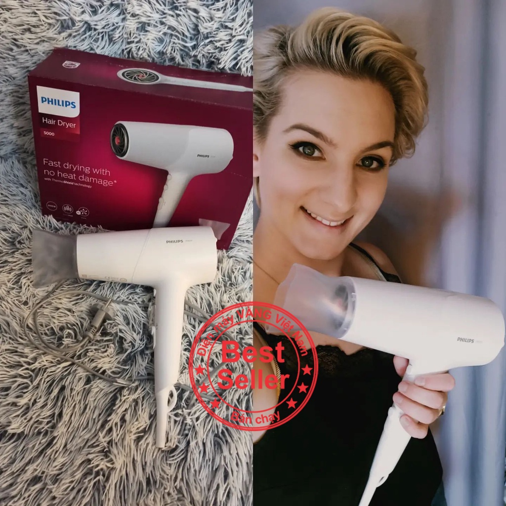 Máy sấy tóc ion Philips HP8232 thay mẫu mới Philips BHD500 -  Hàng chính hãng
