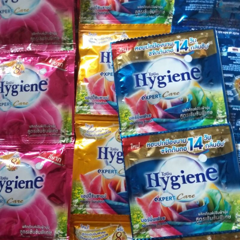 12 Gói Nước xả vải đậm đặc hygiene.( nhiều màu)