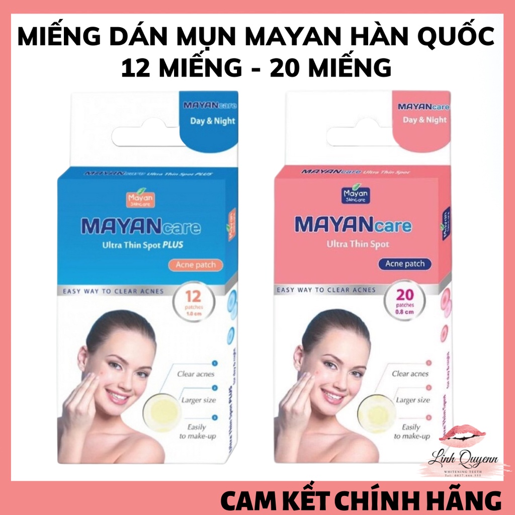 Miếng dán mụn Mayan Care Ultra Thin Spot Hàn Quốc hiệu quả trong 48H (12 Miếng - 20 Miếng)
