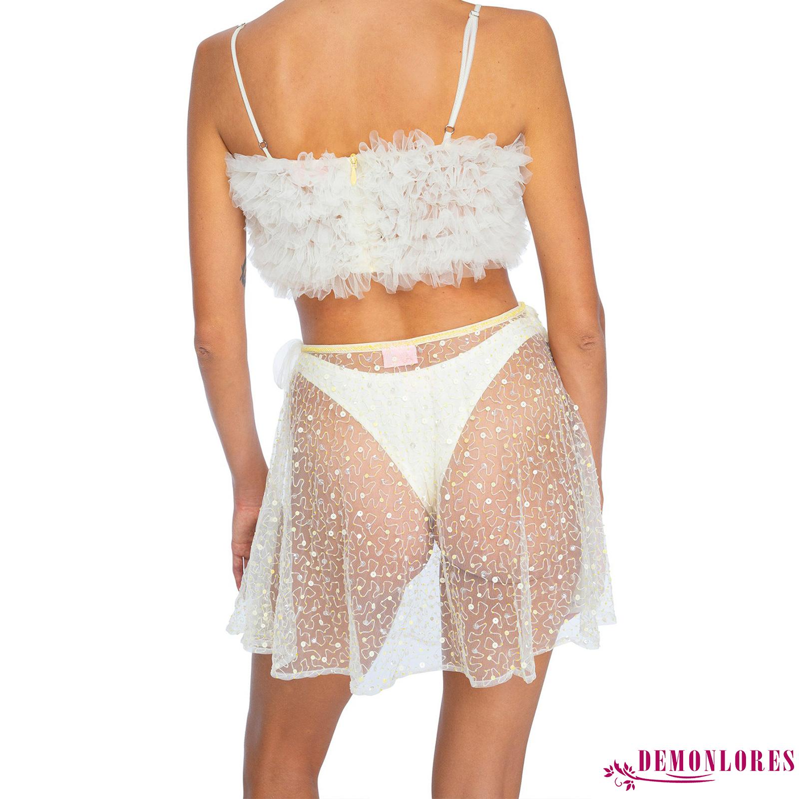 Áo croptop không tay thiết kế xếp tầng thời trang cho nữ | BigBuy360 - bigbuy360.vn