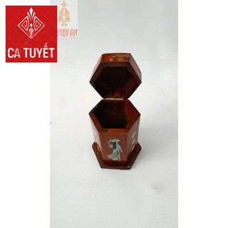 Lọ tăm bằng gỗ áo dài thướt tha