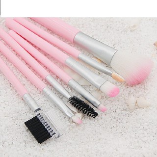 Bộ cọ trang điểm cá nhân 7 cây Hello Kitty/ Free ship bộ cọ trang đểm 7 món/ Freeship bộ cọ trang điểm make up màu hồng