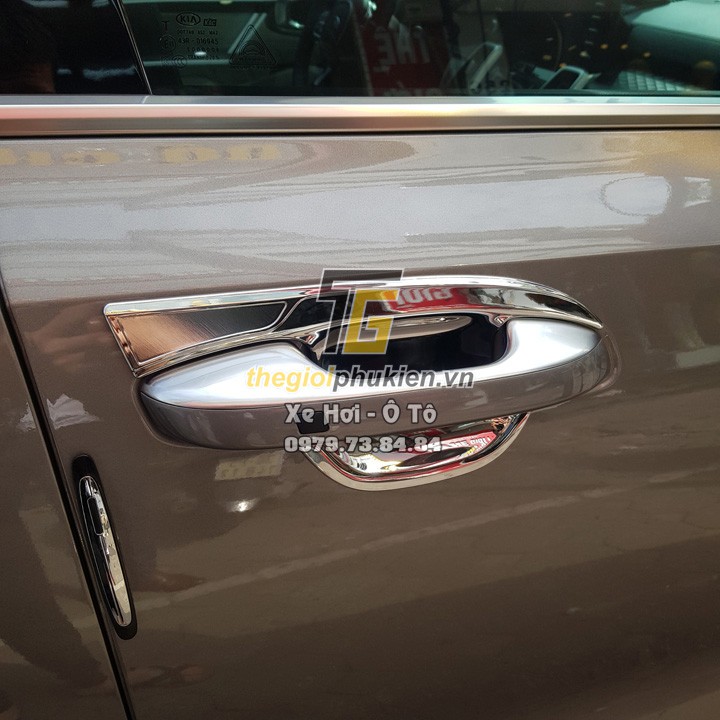 Ốp tay nắm, hõm cửa xe Kia Sorento 2021 mạ Crom cao cấp