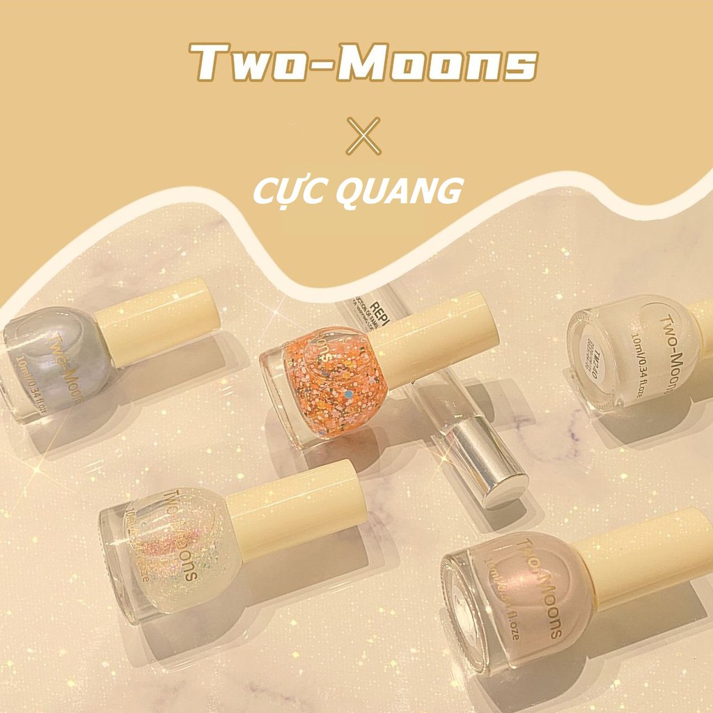 Sơn móng tay Two Moons đẹp các màu an toàn màu hồng đơn giản nhám bóng nhũ màu dễ thương