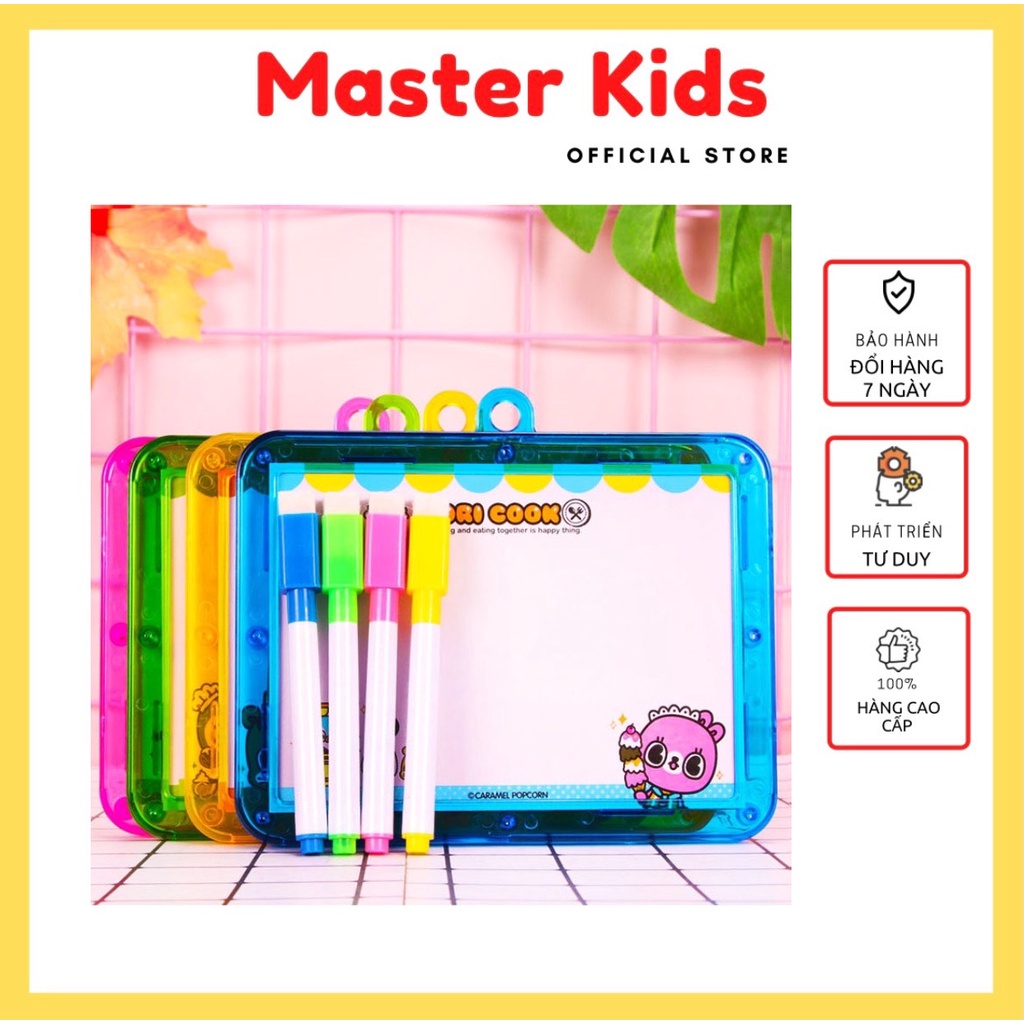 [Đồ chơi giáo dục] Bảng Trắng mini Kèm Bút Lông Cho Bé tập viết Master Kids