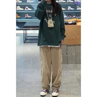 Quần Thể Thao Lưng Cao Ống Rộng Thời Trang Năng Động Cho Nữ